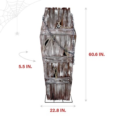 Haunted Hill Farm Lifesize Animated Coffin Prop (HHCOFF-2FLSA)