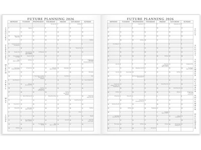 2025 AT-A-GLANCE Executive 11" x 9" Monthly Padfolio Refill, White/Black (70-909-10-25)