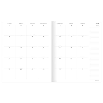 2025-2026 TF Publishing Oranges and Peaches 9 x 11 Academic Year Monthly Planner, Paperboard Cover