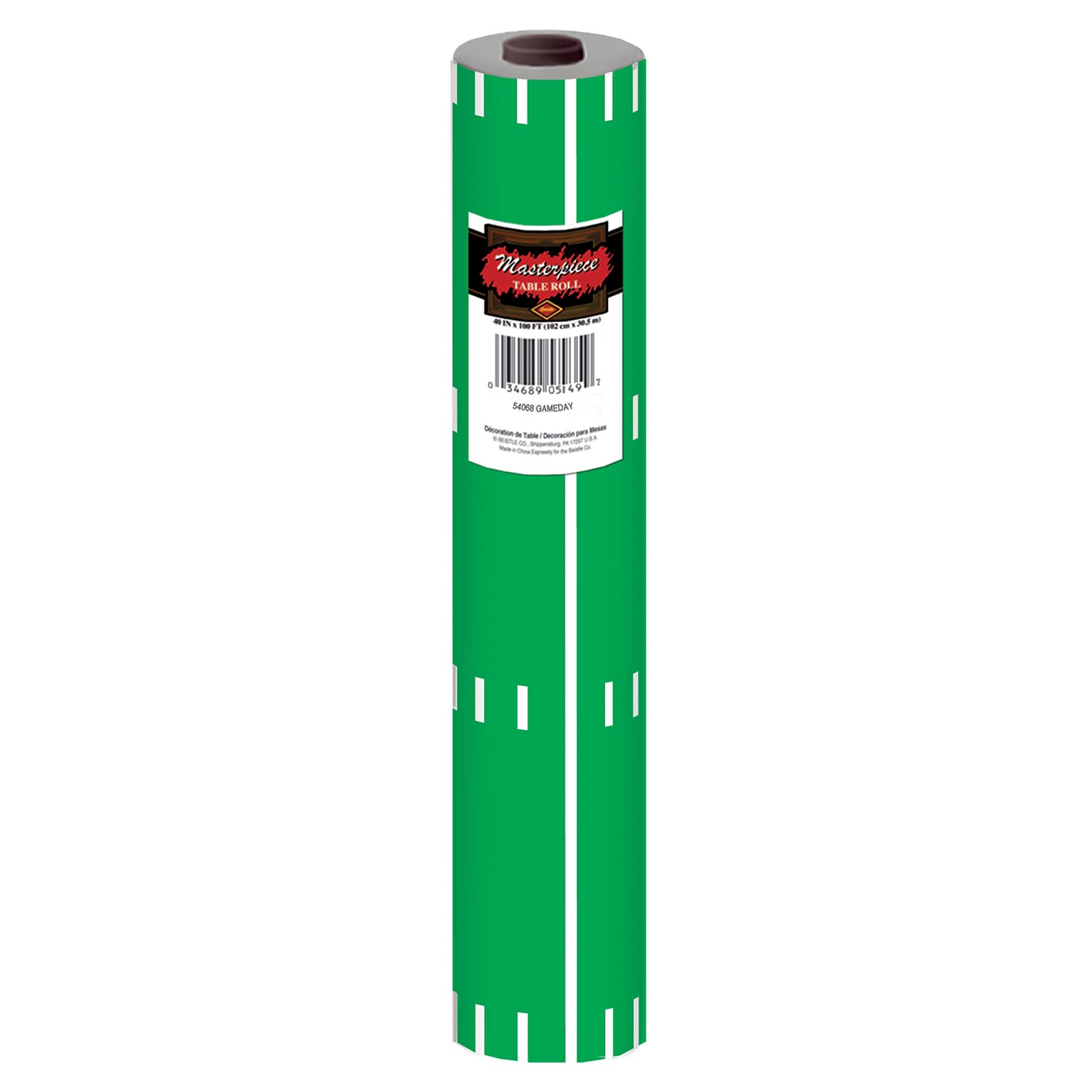 Beistle Game Day Football Table Roll, Green/White (54068)