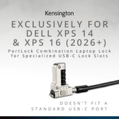 Kensington PortLock Combination Laptop Lock for Specialized USB-C Lock Slots (K64549WW)