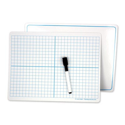 Flipside Double Sided Magnetic Dry-Erase Mobile Whiteboard, 9" x 12", 12/Pack (FLP11002)