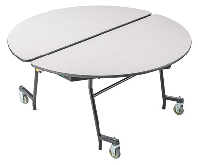NPS MT Series 60 Round Mobile Cafeteria Table, Grey Nebula (MT60R-MDPEPCGY)