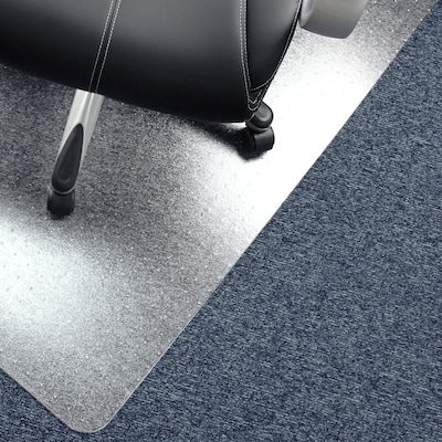 Floortex Cleartex Advantagemat Carpet Chair Mat, 30 x 48, Designed for Low-Pile Carpet, Clear PVC (FC1175120EV)