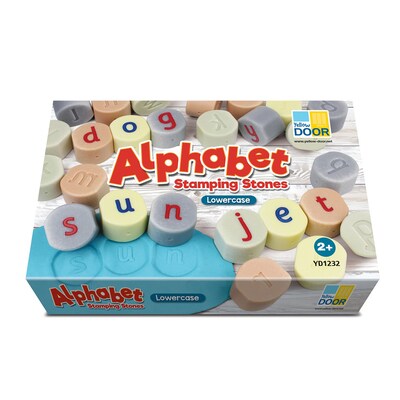 Yellow Door Alphabet Stamping Stones Lowercase, Assorted Colors, 26/Set (YUS1232)