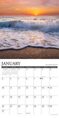 2027 Willow Creek Ocean View 12" x 12" Monthly Wall Calendar, Assorted Colors (61589)