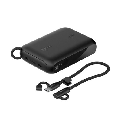 Belkin BoostCharge Power Bank, 10K, Black (BPB027FQBK)