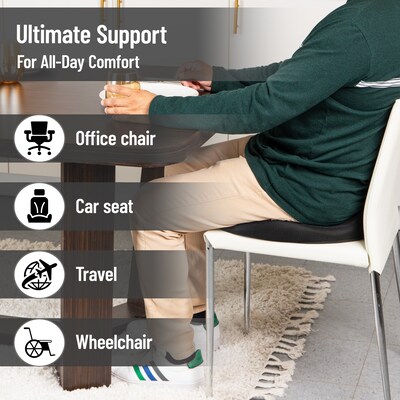 Mind Reader Donut Pillow with Air-Cloud Technology, Black (TAILST-BLK)