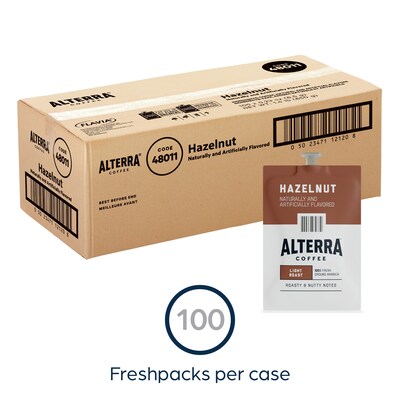 Alterra Hazelnut Coffee Flavia Freshpacks, Medium Roast, 100/Carton (MDRA185)