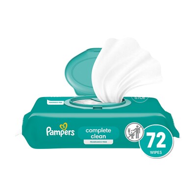 Pampers Complete Clean Fresh Scent Baby Wipes, 72/Pack (75536)