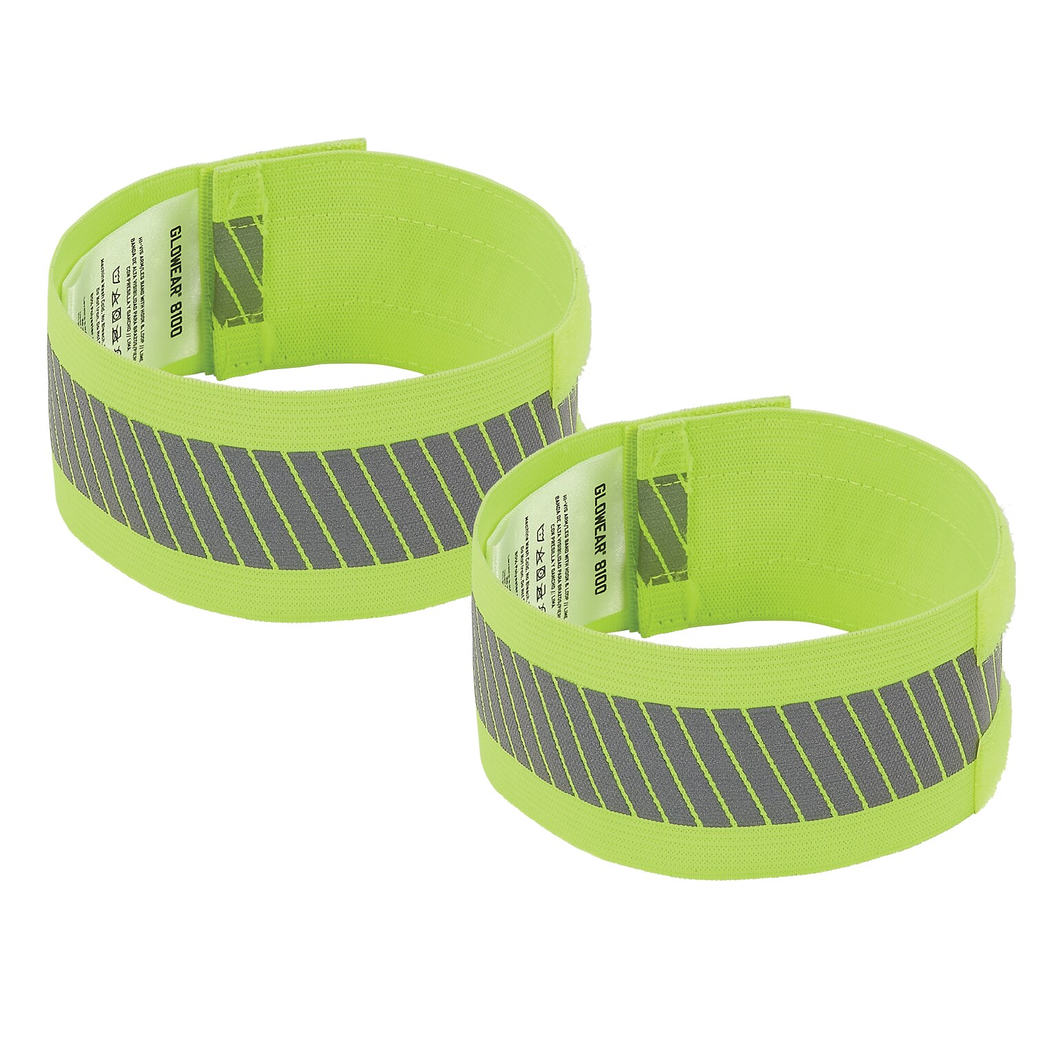 Ergodyne GloWear 8100 High Visibility Arm/Leg Band, Lime, S/M, 2/Pack (29017)