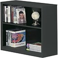 Sandusky Metal Stationary Bookcase in Charcoal; 30, 2-Shelves