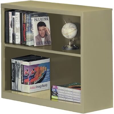 Sandusky Metal Stationary Bookcase in Putty; 30, 2-Shelves