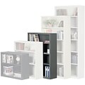 Sandusky Metal Stationary Bookcase in Charcoal; 52, 4-Shelves
