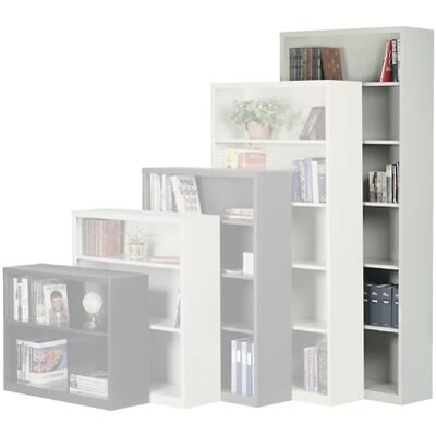 Sandusky Metal Stationary Bookcase in Putty; 84", 6-Shelves