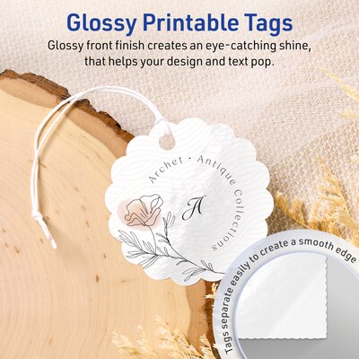 Avery 2-1/2 Diameter  Blank Price & Merchandise Tags, White, 90/Carton (95326-GWT10)