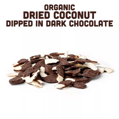 Mavuno Harvest Organic Dried Coconut Dipped in Dark Chocolate Fruit Snacks, 1 lb. Bag (MAHW-CCCNT1LB)