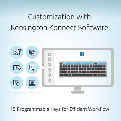 Kensington KB435 EQ Rechargeable Multi-Device Compact Keyboard (K75409NA)