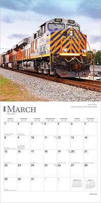 2026 BrownTrout Railroads 12" x 12" Monthly Wall Calendar (9798330705306)