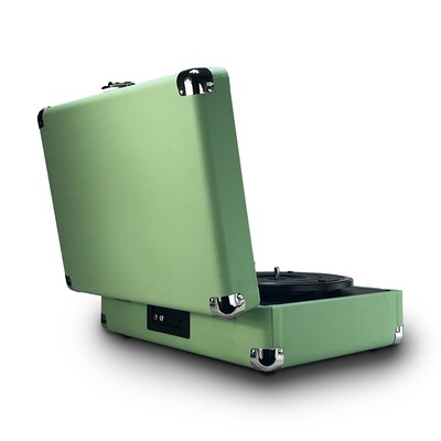 Victor Metro Plus Bluetooth Suitcase Turntable 3-Speed Vinyl Record Player with Speakers, Mint (VSRP-850B-MT)
