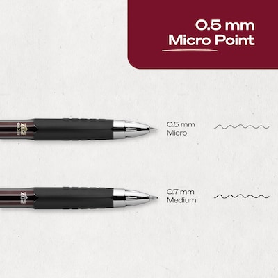 uniball 207 Retractable Gel Pens, Micro Point, 0.5mm, Red Ink, Dozen (61257)