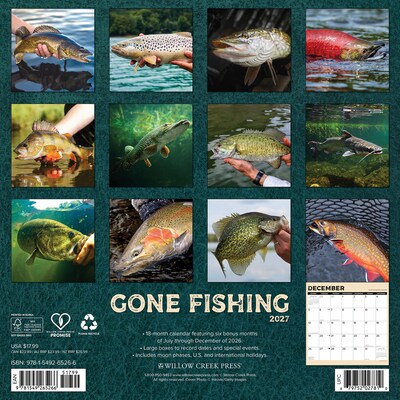 2027 Willow Creek Gone Fishing  12 x 12 Monthly Wall Calendar (65266)