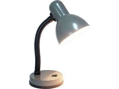 Creekwood Home Essentix Incandescent Desk Lamp, 14.25, Gray Glossy (CWD-1000-GY)