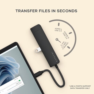Satechi 7-in-1 USB-C Slim Multiport Adapter with Ethernet, Black (ST-P7SK)