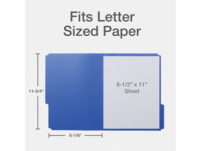 Oxford Poly File Folders, 1/3-Cut Tab, Letter-Size, Assorted Colors, 24/Pack (52004)