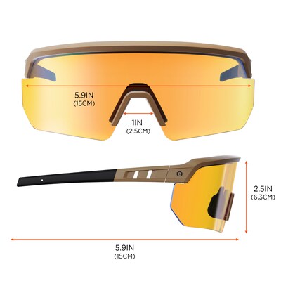 Ergodyne Skullerz AEGIR-HCMI Safety Glasses, Yellow Lens (55212)