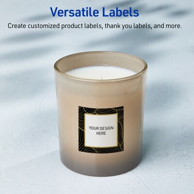 Avery Laser/Inkjet Square Multipurpose Labels, 2" x 2", White, 120/Pack (S00ETE)