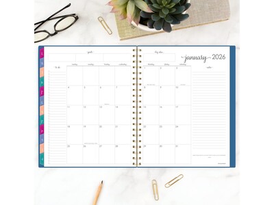2025 AT-A-GLANCE Harmony 8.5" x 11" Weekly & Monthly Planner, Poly Cover, Denim (1099-905-20-25)