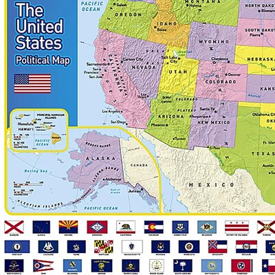 National Geographic United States for Kids Map, Laminated, 24 x 36 (NGMRE01021159)