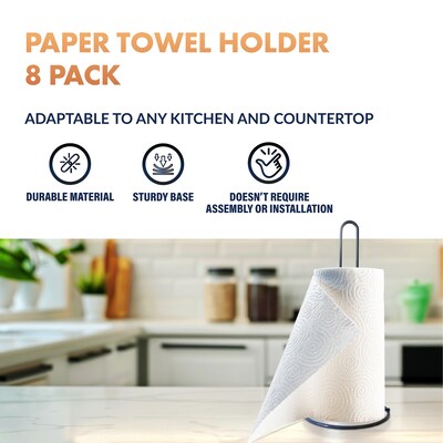 Newhouse Paper Towel Holder, Gray, 8/Pack (NHPTH-001-8PK)