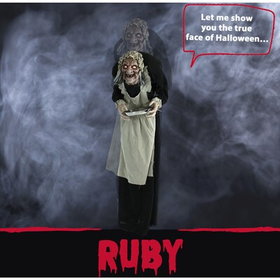 Haunted Hill Farm Life-Size Animatronic Zombie Maid (HHLADY-4FLSA)