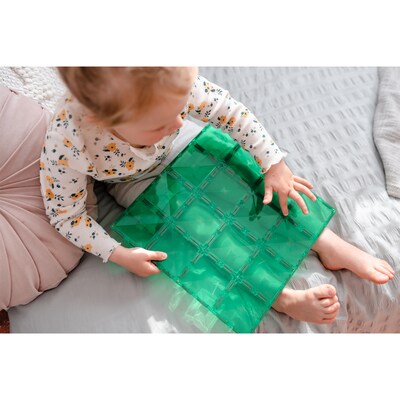 Connetix Magnetic Tiles Rainbow Blue & Green Base Plate, 2 Pieces (CNTRBG002BP)