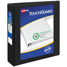 Avery TouchGuard Protection Heavy Duty 2 3-Ring View Binders, Slant Ring, White (17143)