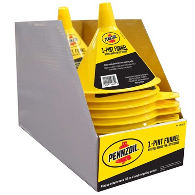 Pennzoil Funnel, 1 Pint, Yellow, 24/Carton (14834)