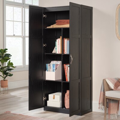 Sauder Select 71"H Storage Cabinet with 4 Shelves, Black (433933)