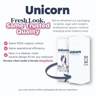 Unicorn Regular Cotton Maxi Pads with Wings, 40 Pads/Box, 6 Boxes/Carton (TOP-08197)