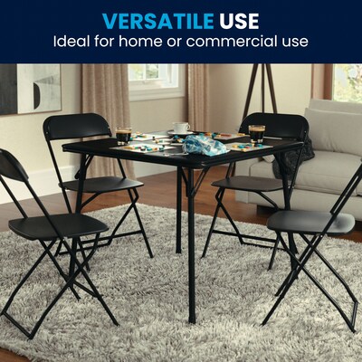 Flash Furniture Madelyn Folding Table, 33.5" x 33.5", Black (JB2)