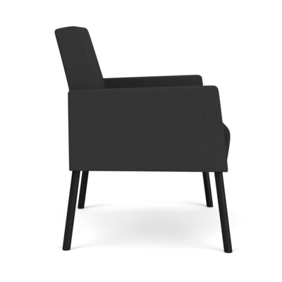 Lesro Mystic Lounge Fabric Guest Chair, Open House Graphite/Black (ML1101.SBK-01OHGP)