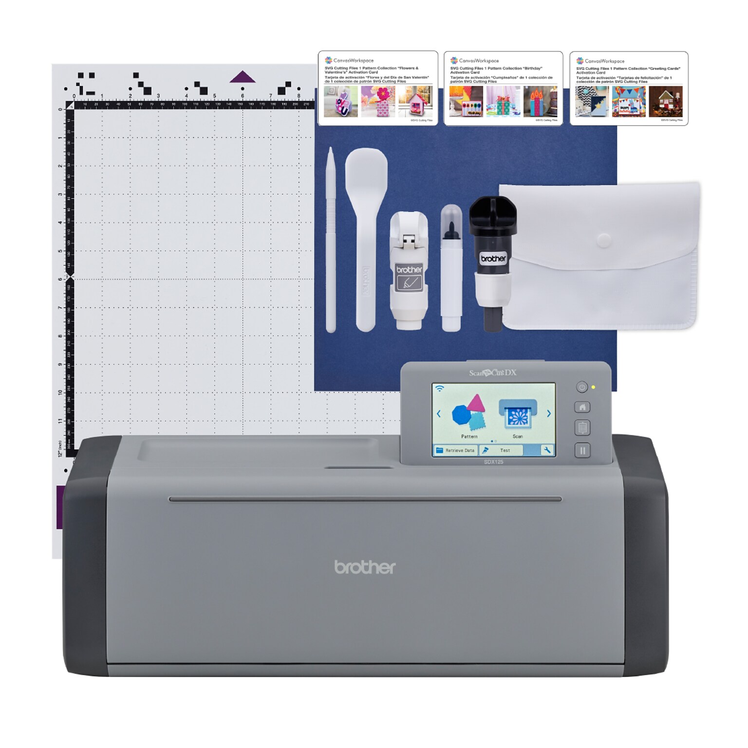Brother ScanNCut DX Electronic Cutting Machine with Scanner, Gray (SDX125EGY)