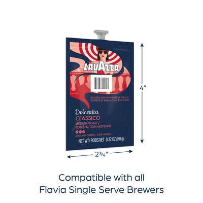 Lavazza Dolcevita Classico Coffee Flavia Freshpacks, Medium Roast, 76/Carton (MDR01040)