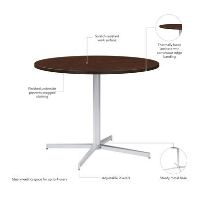 Bush Business Furniture 42" Round Conference Table, Mocha Cherry (99XTB42RMR)