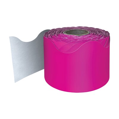 Carson Dellosa Education Rolled Scalloped Border, 2-1/4 x 65, Hot Pink, 3/Bundle (CD-108470-3)