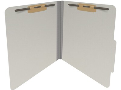 Medical Arts Press Pressboard Classification Folder, 2" Expansion, Letter Size, Gray, 25/Box (DV-T42-02-3GRY)