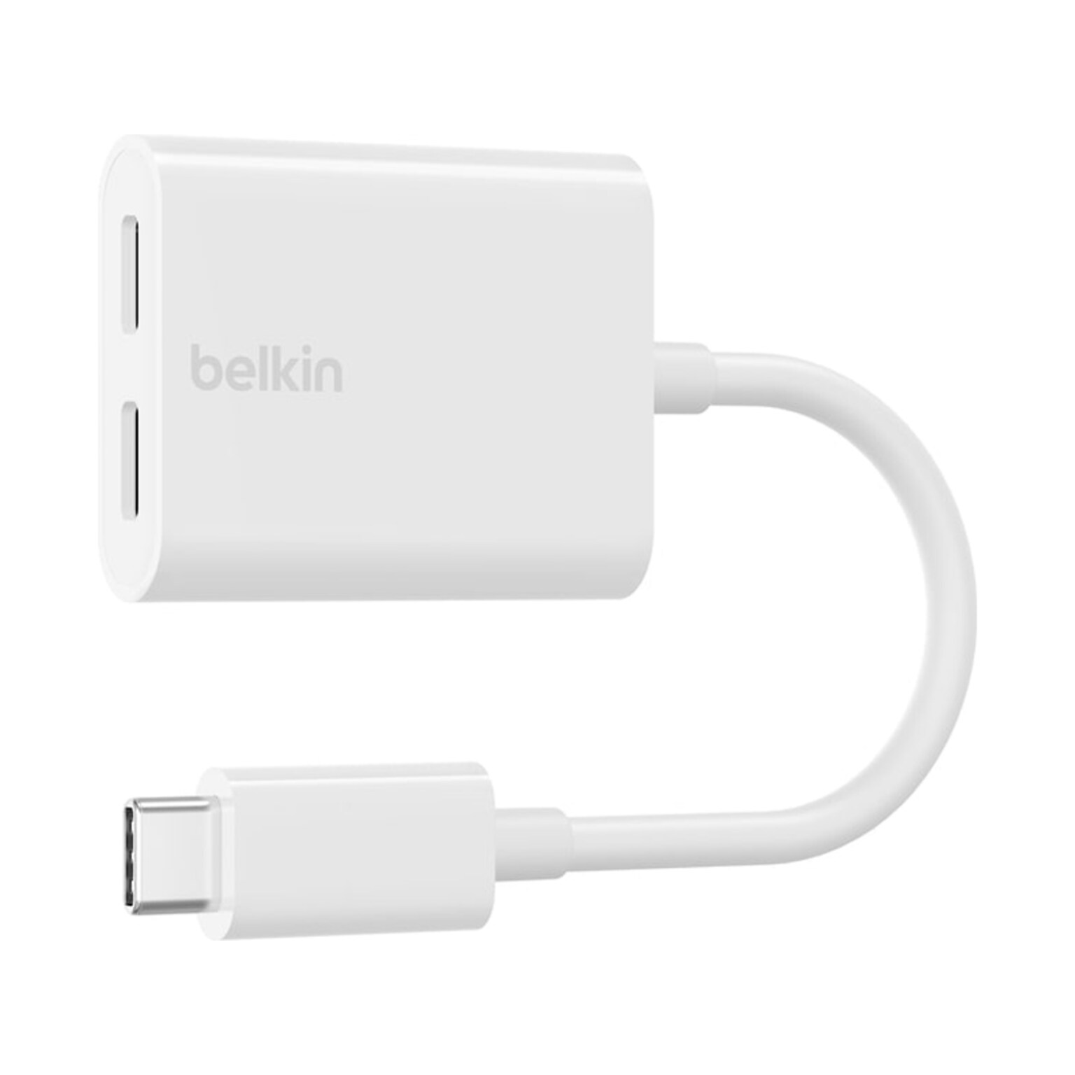 Belkin RockStar USB-C to USB-C Audio Adapter, White (F7U081btWH)