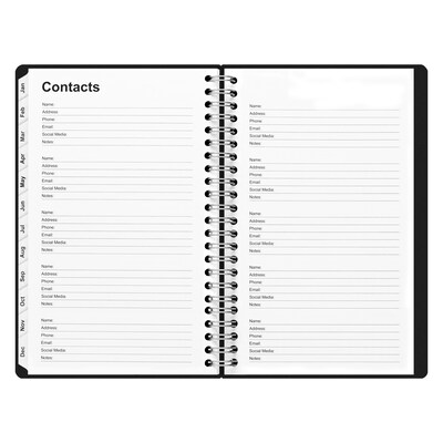 2027 Staples 5" x 8" Weekly & Monthly Planner, Plastic Cover, Black (ST21490-27)