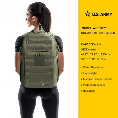 US Army WHISKEY Laptop Backpack, Large, Tactical Green (USBWHI18GRN)